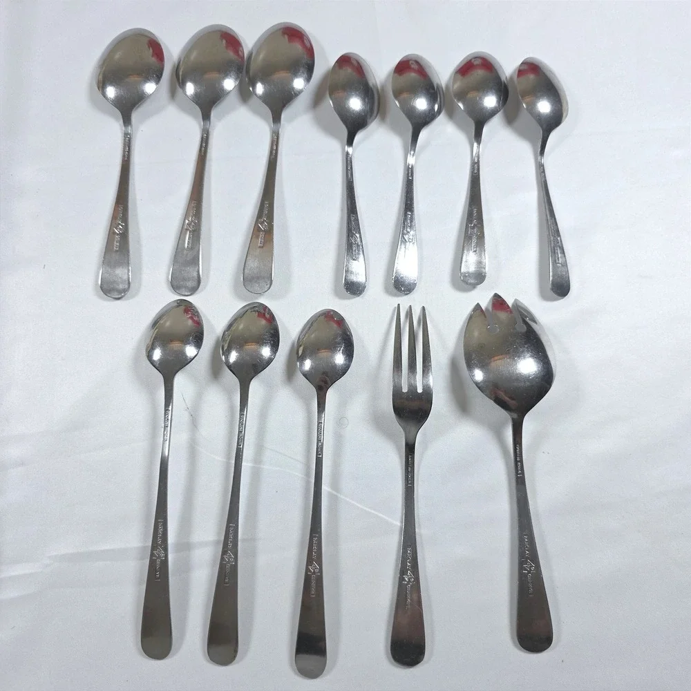 Barclay Geneve Oyster Bay Stainless Steel Flatware Set 12pc Heart Tip Korea S